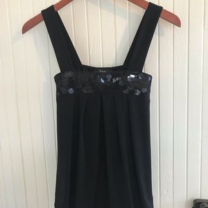 Black sequin tank top